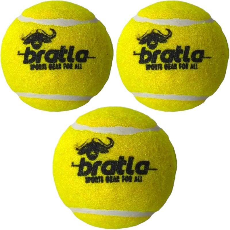Bratla Pro Tennis Balls for Cricket - Lightweight Cricket Ball Tennis Ball for Tape Ball Cricket Bat - Image 1